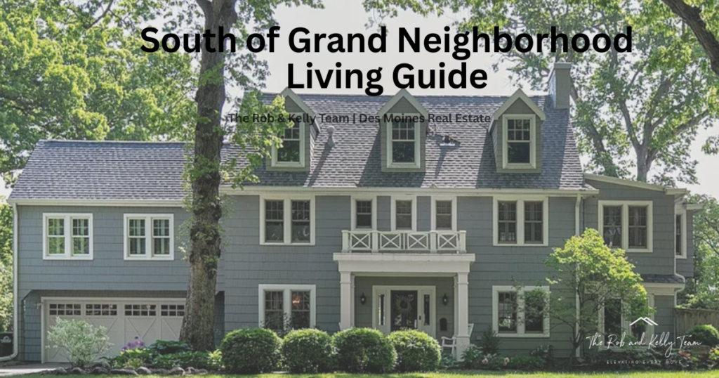 South of Grand Des Moines historic home with tree-lined street